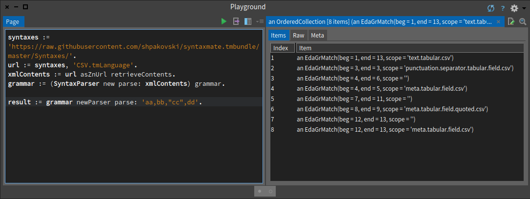 Parsing CSV string